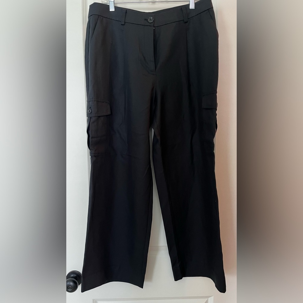 Loft high rise wide leg cargo pants